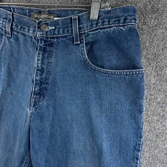 VTG 2001 Levi’s Silvertab Baggy Fit Denim Jeans Men Y2K Urban ACTL 34x29.5 - Picture 3 of 16